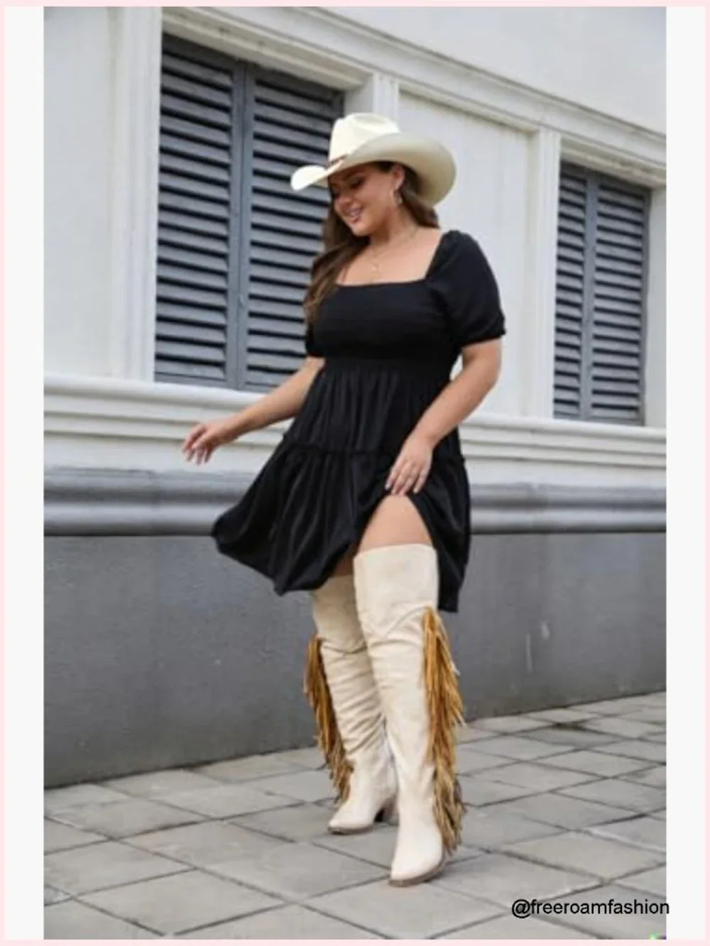 Over Knee Cowboy Boots with Fringe Thigh High Cowgirl Boots